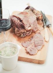 Boiled Leg of Mutton with Anchovy and Parsley Sauce -