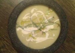 Cauliflower and Asparagus Soup with Roasted Asparagus -