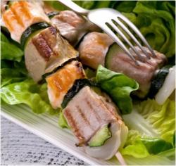 Tuna Skewers with Maille Sundried Tomato and Espelette Chilli Mustard -