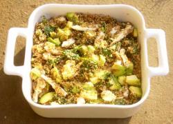 Roasted Quinoa, Spinach and Turkey Salad -