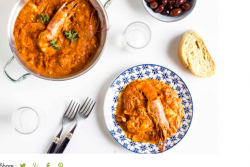 Prawn Saganaki With Crumbled Feta Recipe -