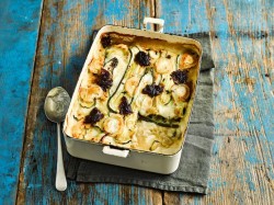 Courgette And Goats' Cheese Lasagne With Tracklements Caramelised Red Onion Relish -