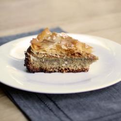 Almond cake with a honey-orange blossom syrup -