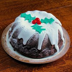 Chocolate Christmas Pudding Cake -