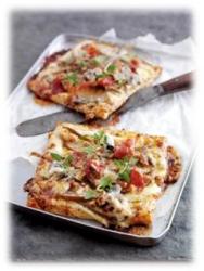 Gorgonzola, Pear and Parma Ham Puff Pastry Tarts -