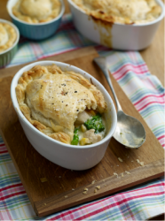Tenderstem, Shallot, Sweetcorn and Tarragon Chicken Pot Pies -