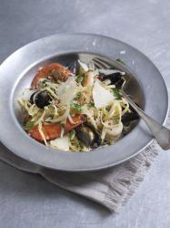 Parmigiano Reggiano and Seafood Linguini -