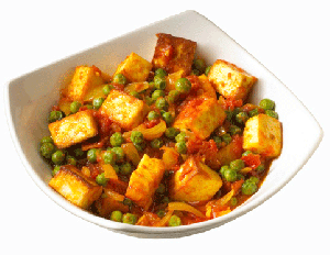 Muttar Paneer (pea and cheese curry) -