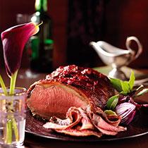 MeatMATTERS Roast rib of beef with cranberry and port -
