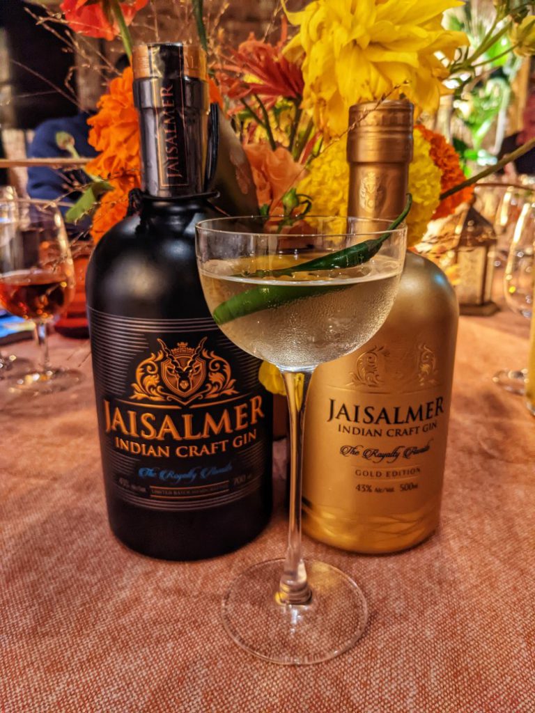 Jaisalmer gold gin martini
