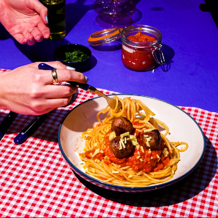 Moving Mountains Secret Veg Pasta Sauce with Plant Based Meatballs Recipe