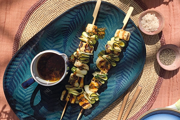 Courgette & Halloumi Skewers